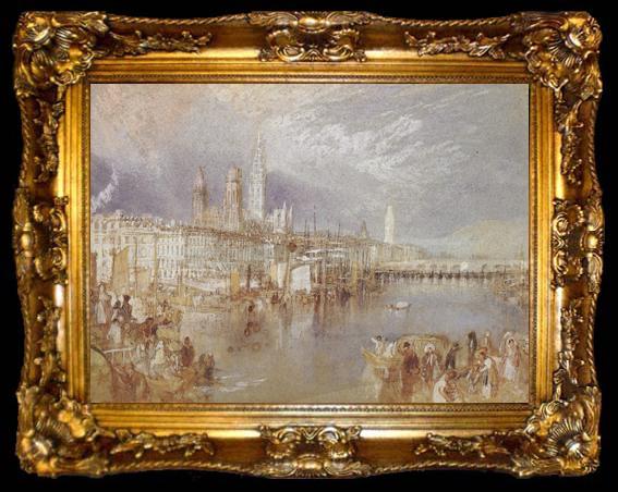 framed  Joseph Mallord William Turner Rouen,looking up the Seine (mk31), ta009-2